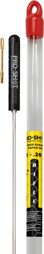 PRO SHOT STAINLESS 1PC PISTOL - CLEANIN ROD 18" .22 CAL & UP