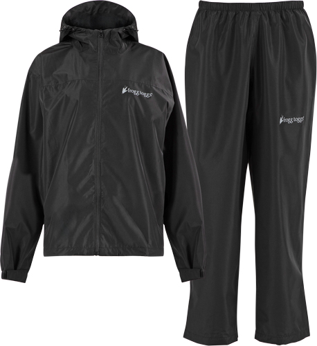 FROGG TOGGS MEN'S VAPOR RAIN - SUIT BLACK MD/LG