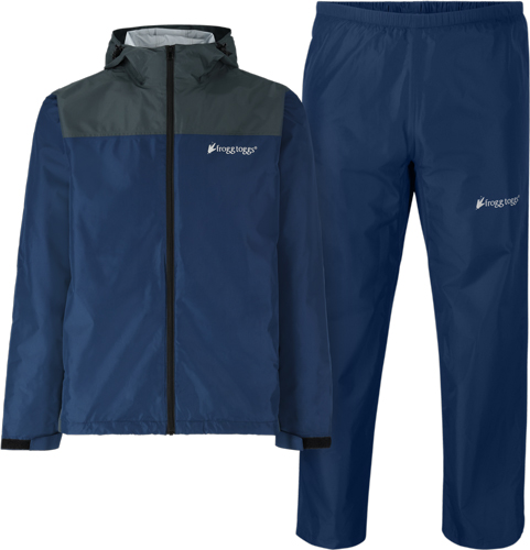 FROGG TOGGS MEN'S VAPOR RAIN - SUIT BLUE & GRAY SM/MD