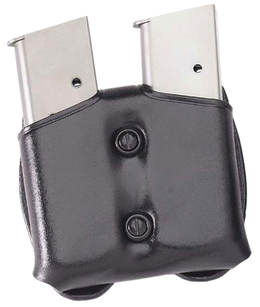 Galco CDM26B CDM Mag Carrier Double Black Leather Belt Loop Belts 1.50-1.75" Wide Compatible w/ Sig P220 Carry Ambidextrous Hand