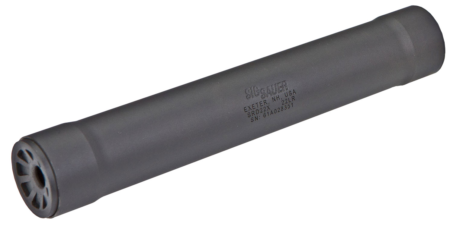 Sig Sauer SRD22X SRD22X 22 LR 1" Black Titanium Tube w/17 4 Stainless Steel Baffles 1/2" 28 tpi