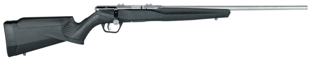 Savage Arms 70502 B Series FVSS Full Size 22 WMR 10+1 21" Matte Button Rifled Barrel, Matte Drilled & Tapped Stainless Steel Receiver, Matte Black Fixed Synthetic Stock, Right Hand