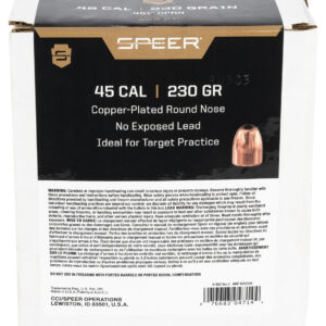 Speer 4714 Handgun 45Cal 230gr Round Nose 500 Per Box/3 Case