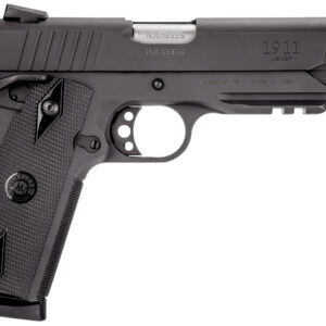 Taurus 1191101B1 1911 Full Size Frame 45 ACP 8+1 5" Matte Stainless Steel Barrel, Matte Black Serrated Steel Slide & Frame w/Beavertail & Picatinny Rail, Black Checkered Polymer Grip, Right Hand