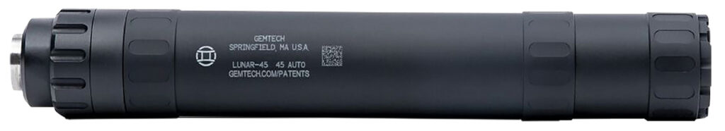 Gemtech 12126 Lunar-45  45 ACP 1.375" Black Aluminum/Titanium .578-28 tpi