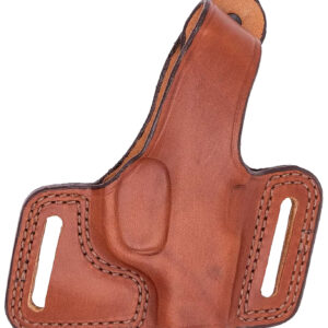 Bianchi 15190 Black Widow OWB Size 14 Tan Leather Belt Slide Fits Glock 17 Fits Glock 19 Fits Glock 22 Right Hand
