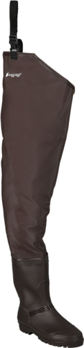 FROGG TOGGS MEN'S RANA PVC LUG - SOLE HIP WADER BROWN SIZE 9