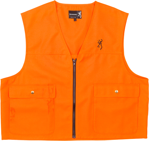 BROWNING SAFETY VEST BUCK - MARK LOGO BLAZE ORANGE MED