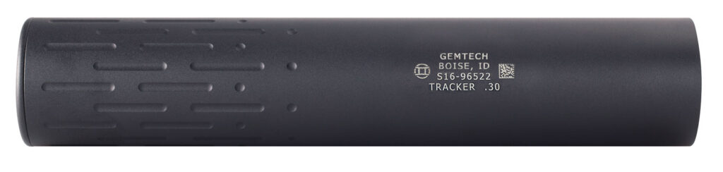 Gemtech 12116 Tracker  30 Cal 1.6" Black Hardcoat Anodized Aluminum 5/8"-24 tpi