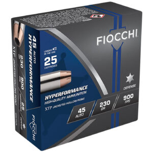 Fiocchi 45XTP25 Hyperformance 45ACP 230gr Hornady XTP Hollow Point 25 Per Box/20 Case