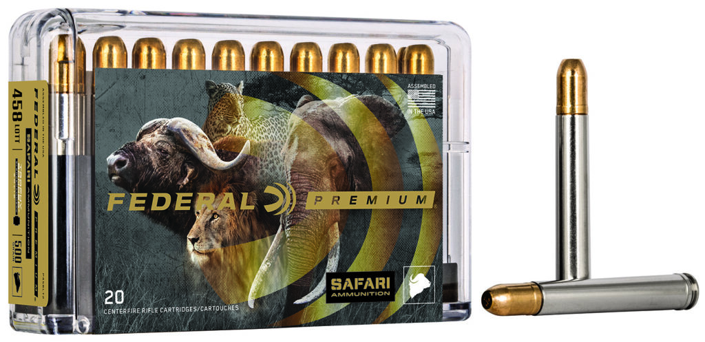 Federal P458T3 Premium Safari Cape-Shok 458WinMag 500gr Trophy Bonded Sledgehammer Solid 20 Per Box/10 Case