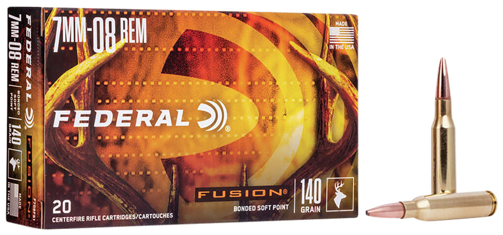 Federal F708FS1 Fusion  7mm-08Rem 140gr Bonded Soft Point 20 Per Box/10 Case