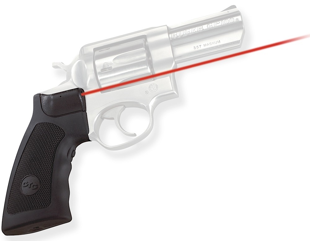 Crimson Trace 011790 Lasergrips  Fits Ruger Alaskan/GP100/Super Redhawk, Red Laser 633nM Wavelength 5mW Output, Black Polymer