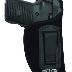 Uncle Mike's 89361 Inside The Pants Holster IWB Size 36 Black Suede Like Belt Clip Fits Sm Frame 5rd Revolver w/Hammer Spur Fits 2" Barrel Right Hand