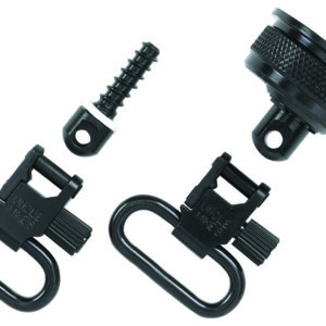 Uncle Mike's 18032 Mag Cap Swivel Set made of Steel with Blued Finish, 1" Loop Size & Quick Detach Style for 12 Gauge Remington 11-87 Includes Two Super Swivels