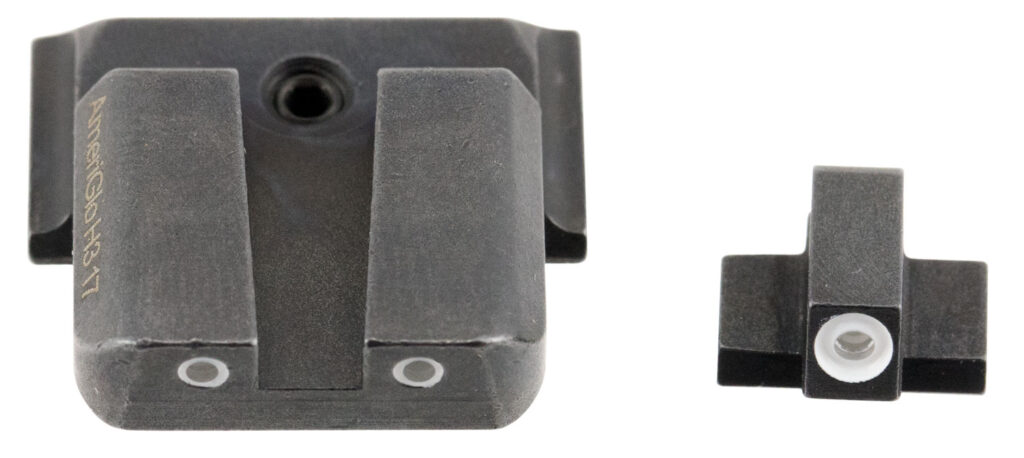 AmeriGlo SW801 Classic Tritium Sight Set for Smith & Wesson M&P Green Tritium White Outline Front Sight-Green Tritium White Outline Rear Sight