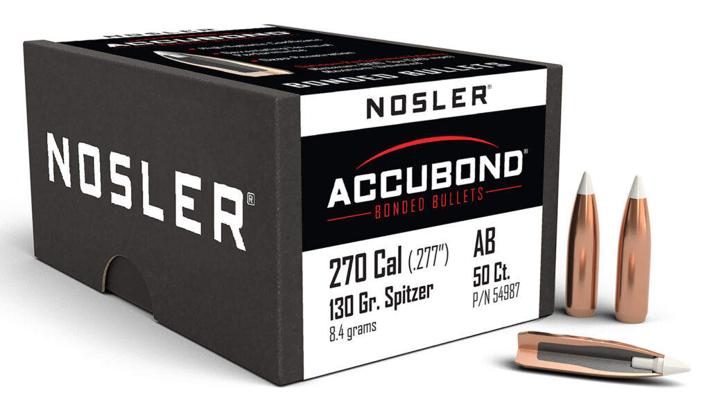 Nosler 54987 AccuBond 270Win 130gr Spitzer Point 50/Box