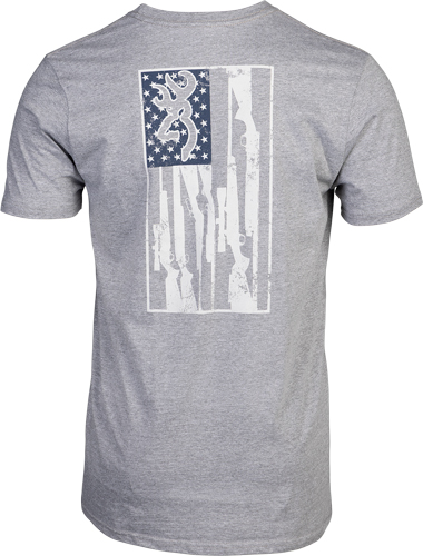 BROWNING SS T-SHIRT BROWNING - LEGACY FLAG HTHR GRAY XXLARGE
