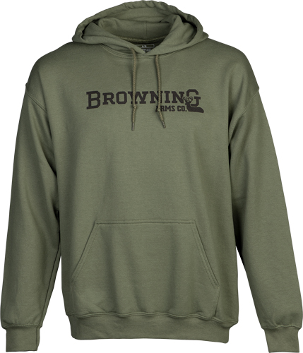 BROWNING HOODIE BRANDED BUCK - MARK GREEN LARGE