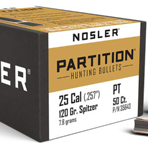 Nosler 35643 Partition 25Cal 120gr Spitzer 50/Box