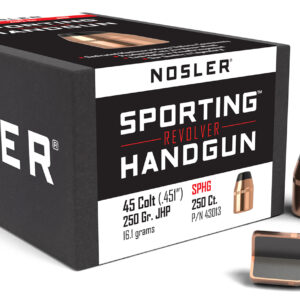 Nosler 43013 Sporting Handgun 45Colt 250gr Jacketed Hollow Point 100/Box