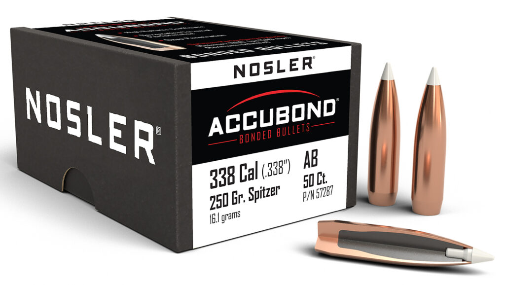 Nosler 57287 AccuBond 338Cal 250gr Spitzer Point 50/Box