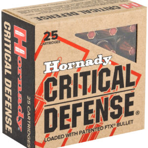 Hornady 90250 Critical Defense 9mmLuger 115gr Hornady Flex Tip eXpanding 25 Per Box/10 Case