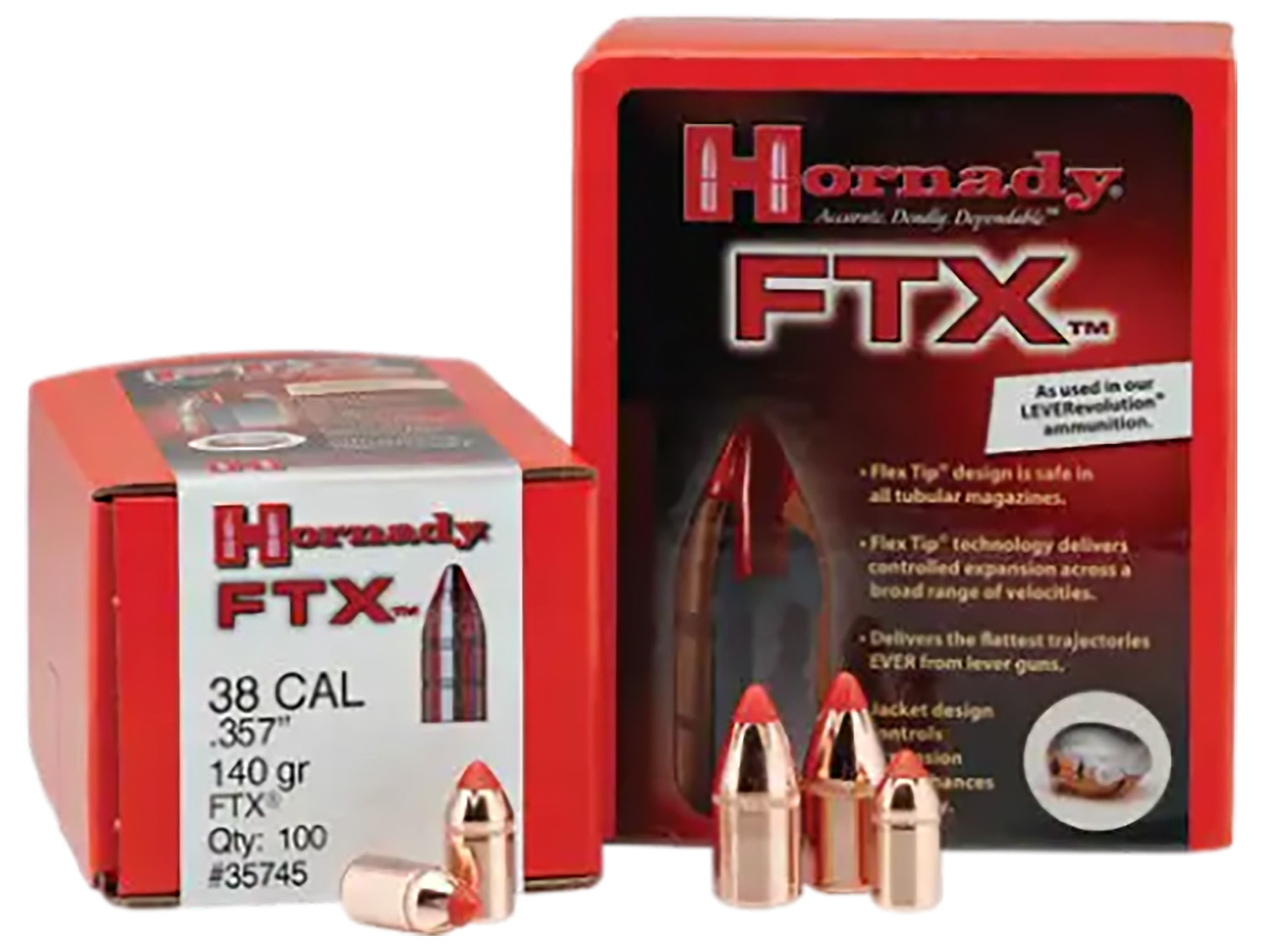 Hornady 30395 FTX 30 Cal .308 160 gr Flex Tip eXpanding 100 Per Box/ 15 Case
