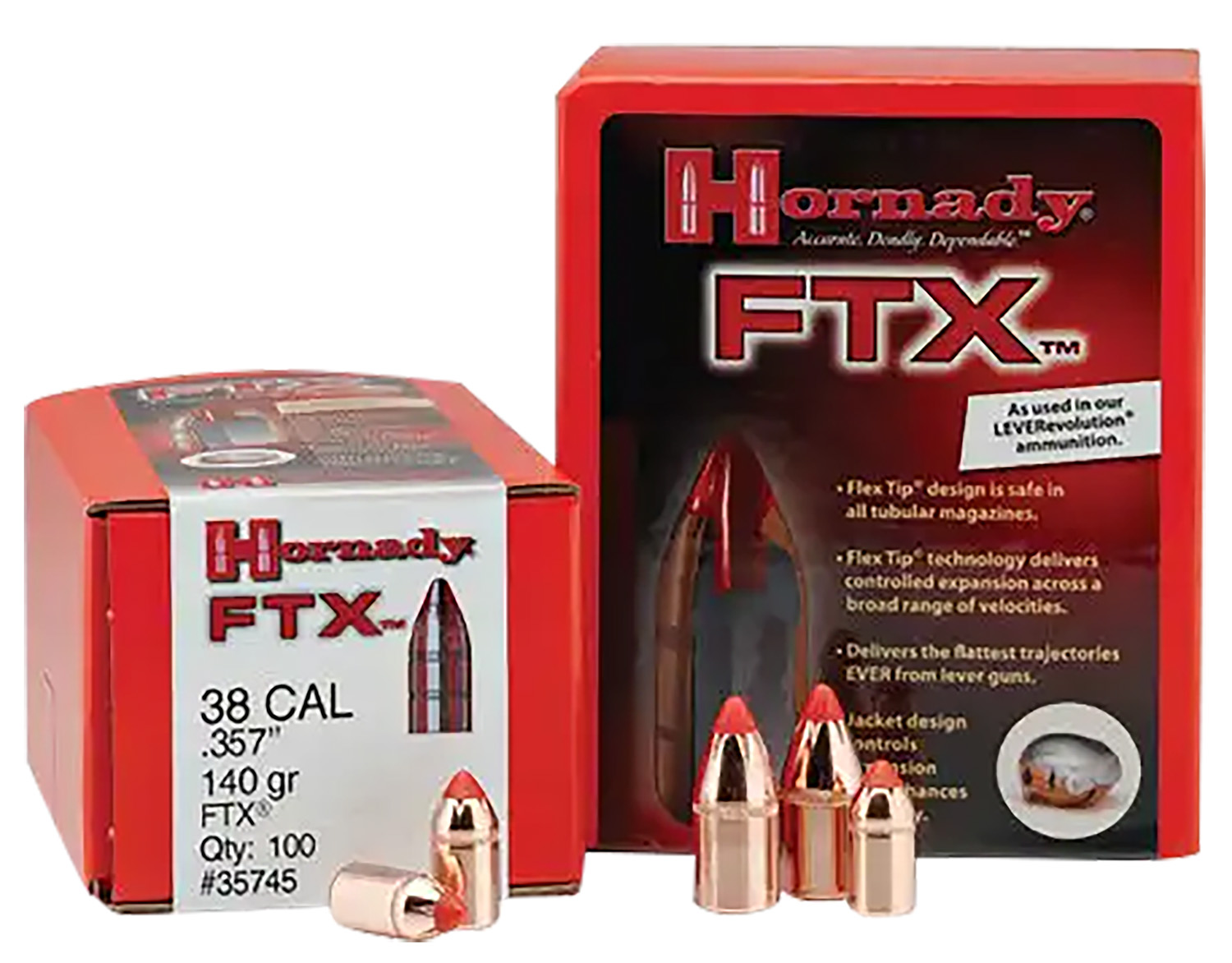 Hornady 4305 FTX 44 Cal .430 265 gr Flex Tip eXpanding 50 Per Box/ 15 Case