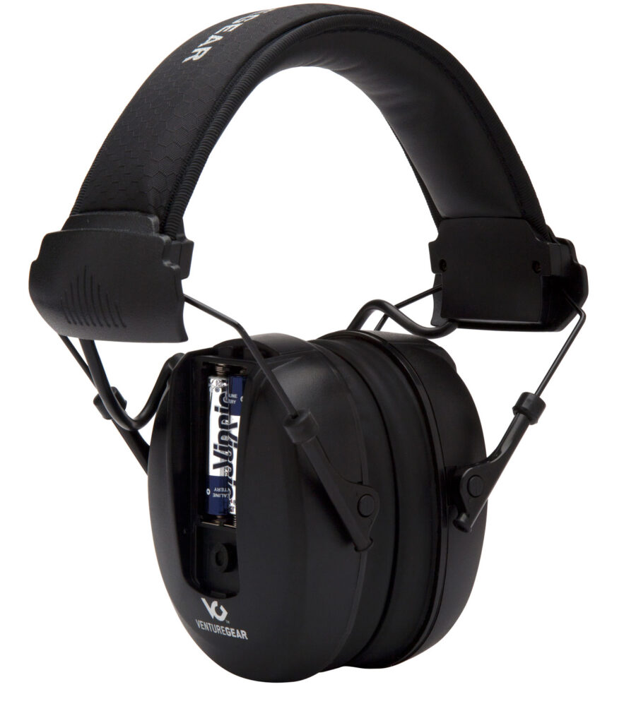 Pyramex VGPME10 Venture Gear Clandestine Electronic Muff 24 dB Over the Head Black Adult 1 Pair