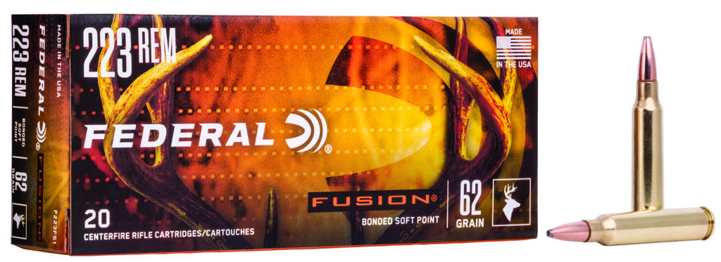 Federal F223FS1 Fusion  223Rem 62gr Bonded Soft Point 20 Per Box/10 Case
