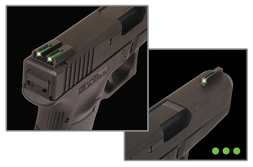 TruGlo TG131MPT TFO Green/Tritium/Fiber Optic Front Sight-Yellow/Tritium/Fiber Optic Rear Sight Smith & Wesson M&P