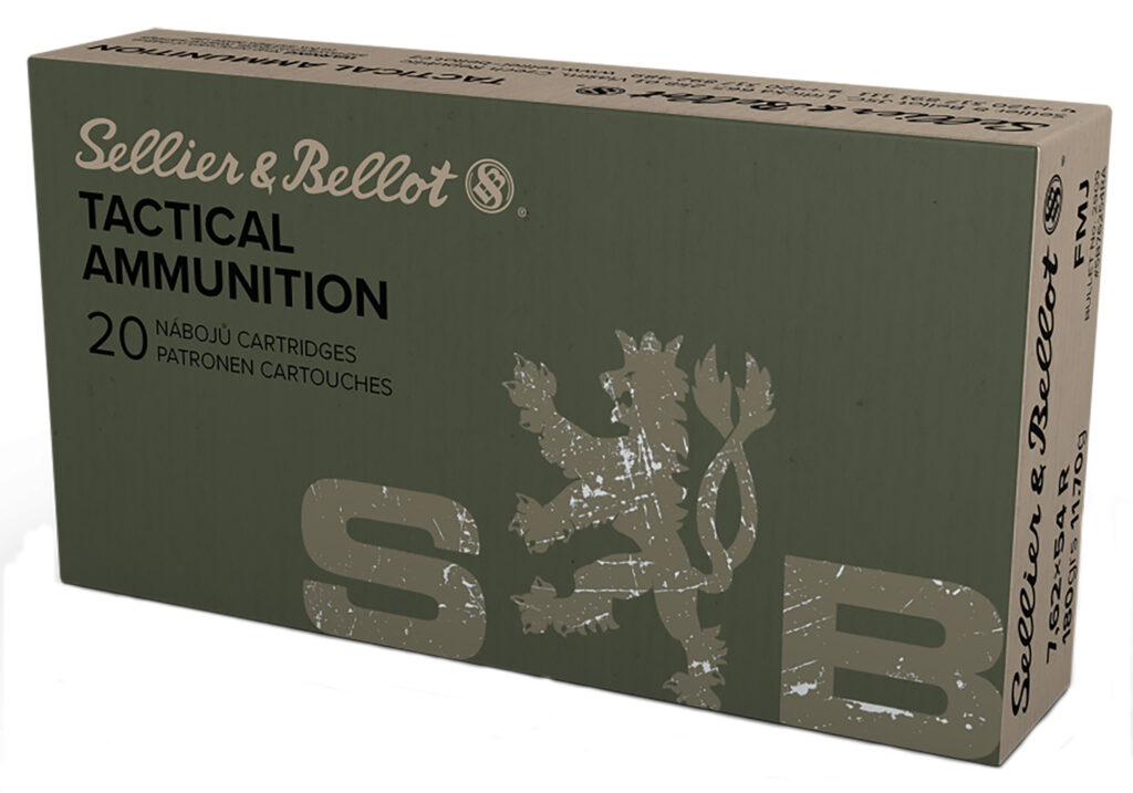 Sellier & Bellot SB76254RA Rifle  7.62x54mmR 180gr Full Metal Jacket 20 Per Box/20 Case
