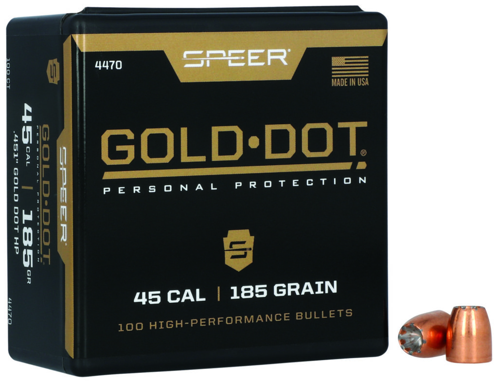 Speer 4470 Gold Dot Personal Protection 45Cal 185gr Hollow Point 100 Per Box/5 Case