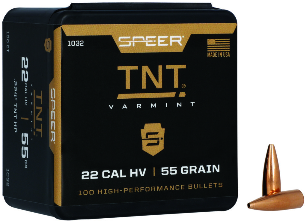 Speer 1032 TNT  22Cal 55gr Jacketed Hollow Point 100 Per Box/5 Case