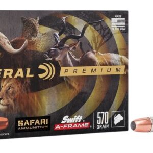 Federal P500NSA Premium Safari Cape-Shok 500NitroExpress 570gr Swift A Frame 20 Per Box/10 Case