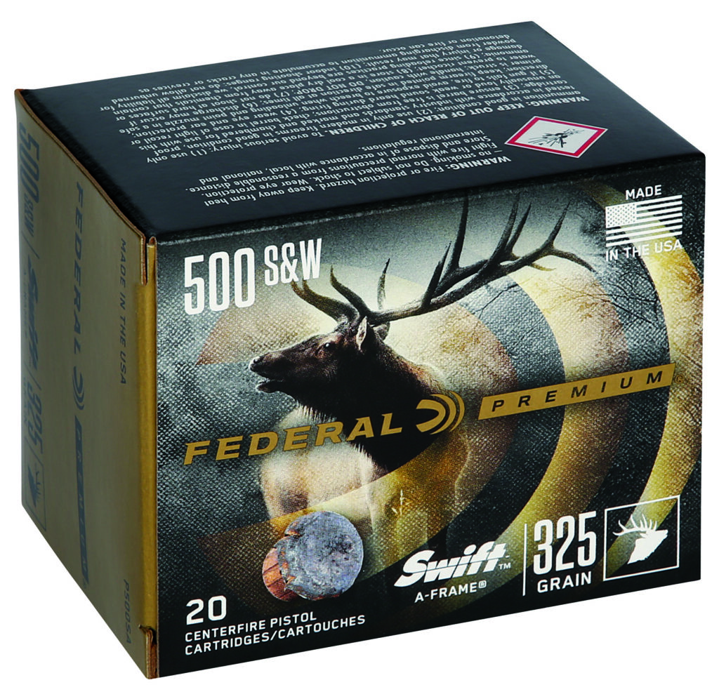 Federal P500SA Premium  500S&W Mag 325gr Swift A Frame 20 Per Box/10 Case