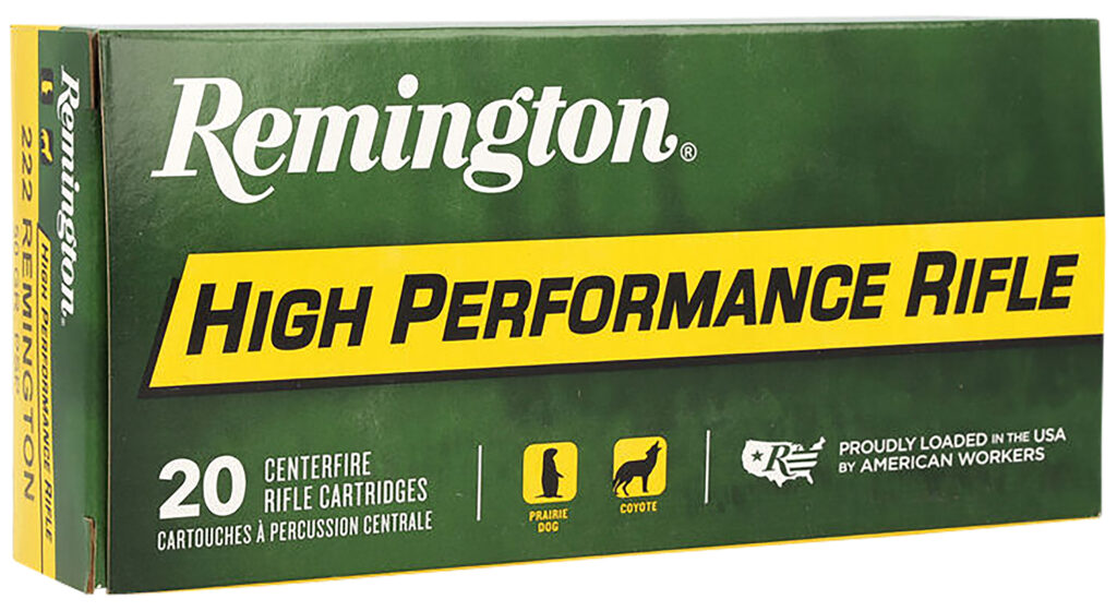 Remington Ammunition 21303 High Performance Rifle 222Rem 50gr Pointed Soft Point 20 Per Box/10 Case