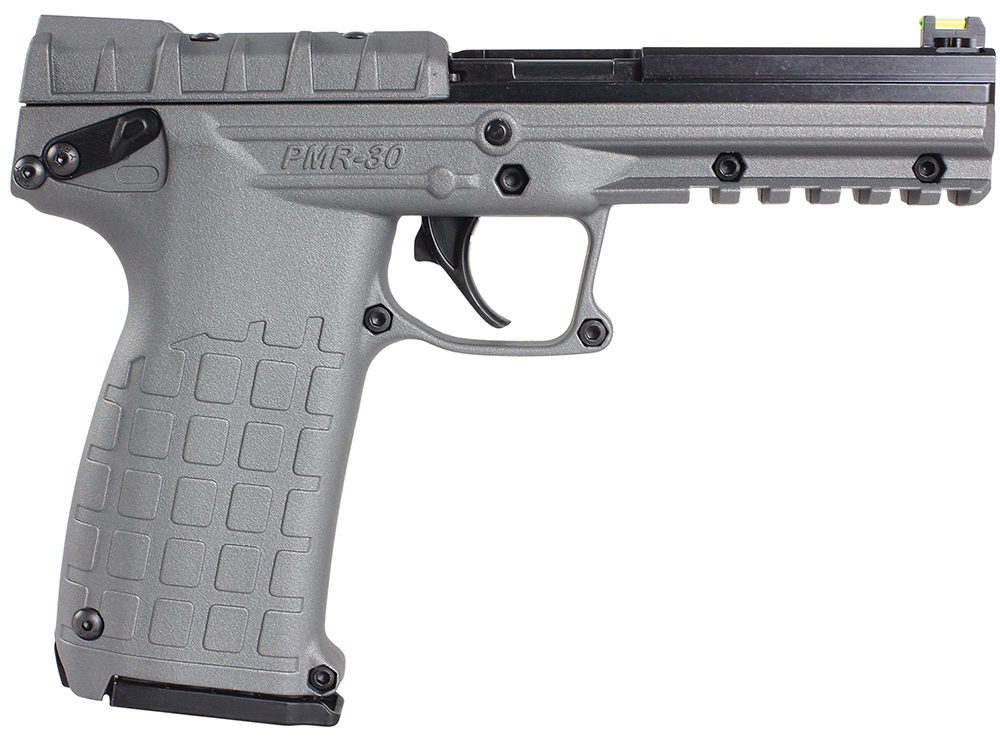 Kel-Tec PMR30TACGY PMR30  22 WMR 30+1 4.30" Fluted Steel Barrel, Black/Gray Serrated Slide, Gray Polymer Frame w/Picatinny Accessory Rail, Gray Textured Polymer Grip