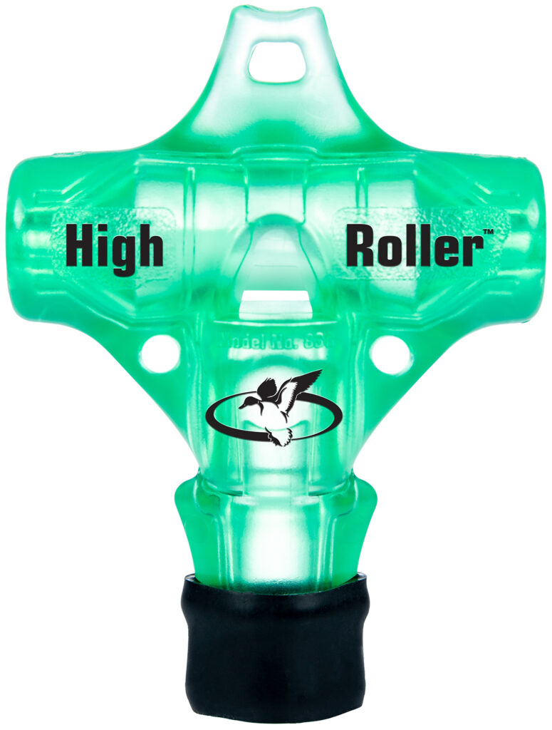 Primos 838 High Roller  Whistle Call Mallard Drake/Pintail/Teal/Widgeon Sounds Attracts Ducks Green Polycarbonate