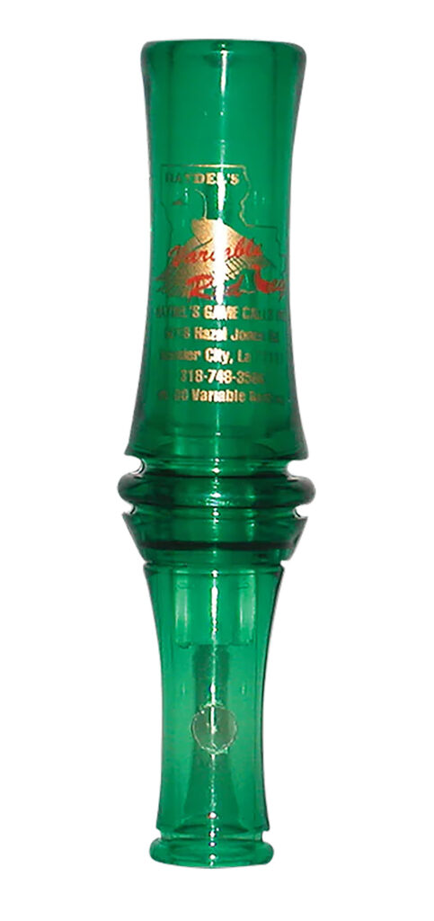 Haydel's Game Calls VR00 "Redleg" Mallard Variable Tone Open Call Double Reed Mallard Sounds Attracts Ducks Green Plastic