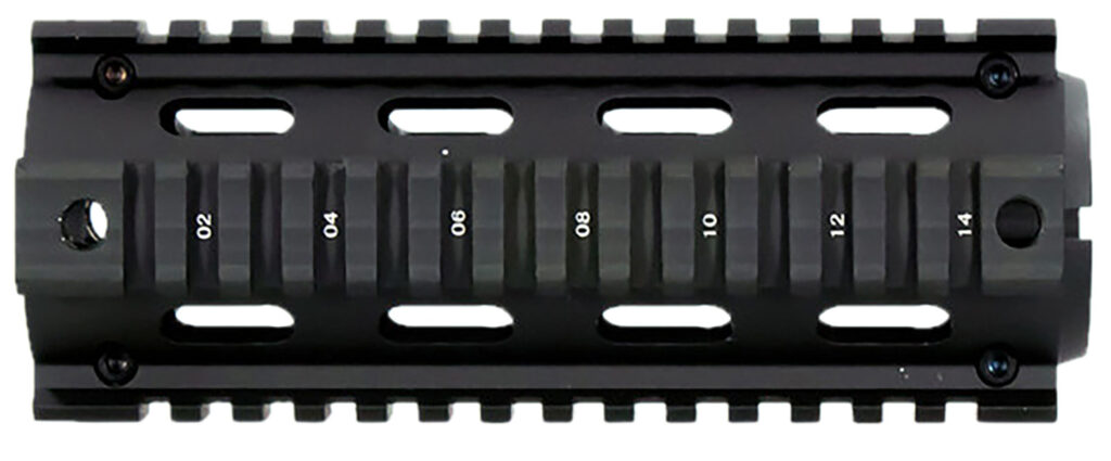 Aim Sports MT021 M4 Handguard 6" Carbine Style Made of Aluminum with Black Anodized Finish & Quad Rail