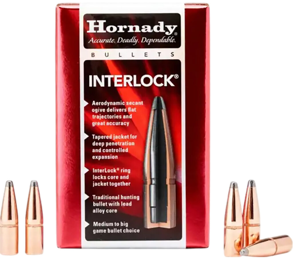 Hornady 2552 InterLock 25 Cal .257 117 gr Boat Tail Spire Point 100 Per Box/ 25 Case