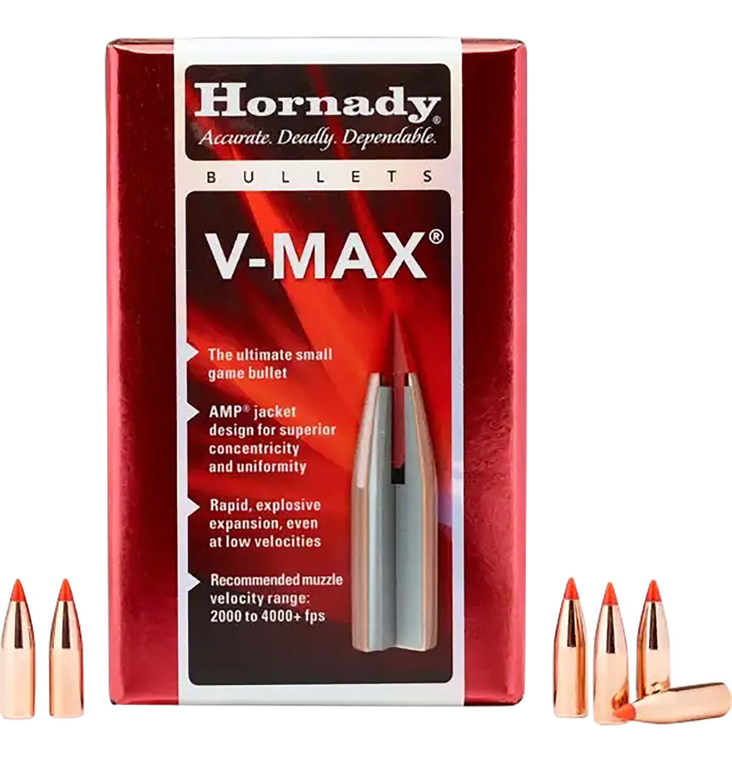 Hornady 22440 V-Max 6mm .243 87 gr V Max 100 Per Box/ 25 Case