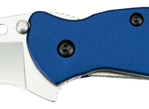 Kershaw 1620NB Scallion  2.40" Folding Drop Point Plain Bead Blasted 420HC SS Blade Navy Blue Anodized Aluminum Handle Includes Pocket Clip