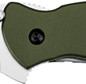 Kershaw 1620OL Scallion 2.40" Folding Drop Point Plain Bead Blasted 420HC SS Blade Olive Drab Anodized Aluminum Handle Includes Pocket Clip