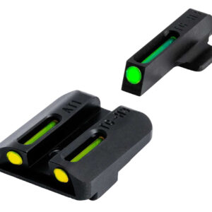 TruGlo TG131GT1B TFO Green/Tritium/Fiber Optic Front Sight-Yellow/Tritium/Fiber Optic Rear Sight Glock 42/43