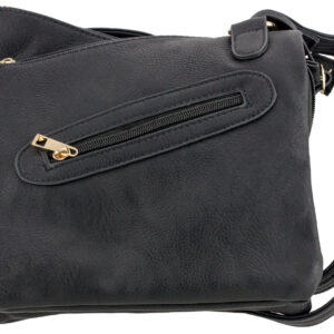 Bulldog BDP030 Cross Body Purse w/Holster Black Leather for Small Autos & Revolvers Ambidextrous Hand