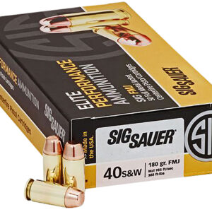 Sig Sauer E40SB250 Elite Ball 40S&W 180gr Full Metal Jacket 50 Per Box/20 Case