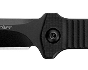 Kershaw 4008X Dune 3.80" Fixed American Tanto Plain Black Oxide 3Cr13MoV SS Blade Black Glass-Filled Nylon Handle Includes Lanyard/Sheath